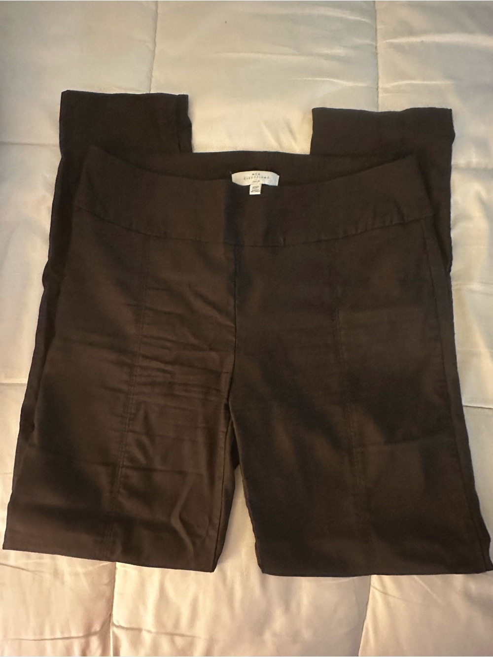 new directions Brown Ponte Pull-On Ankle Trousers